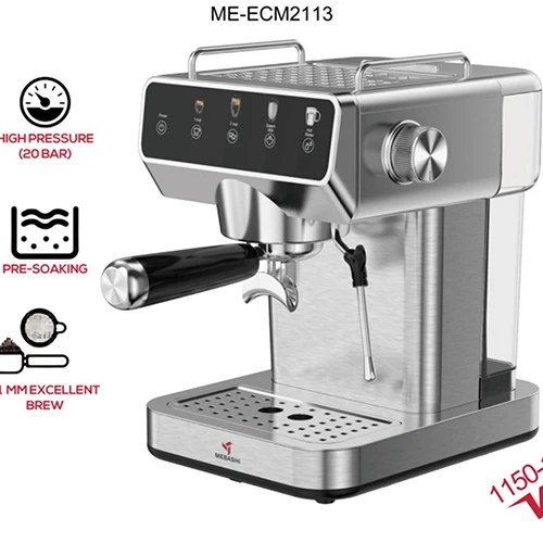 BtWomWyOh89txduT اسپرسوساز مباشی مدل ME-ECM2113 ظرفیت ۱.۵ لیتر با فیلتر استیل