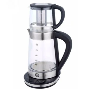 چای ساز یونیک مدل UM255 ظرفیت ۲.۵ لیتر با کتری پیرکس و پنل لمسی