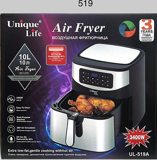 e_3f6jeVEC3P6VTX سرخ کن بدون روغن یونیک لایف مدل UL519A ظرفیت 10 لیتری
