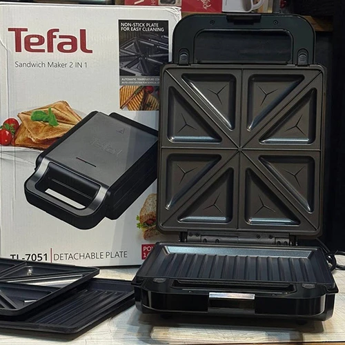 qmU4ZNbJgk3Gxlq_ ساندویچ ساز ۲ کاره تفال مدل TefaL7051 با ۴ خانه و بدنه استیل