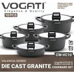 سرویس قابلمه وگاتی مدل CW-VC10 گرانیتی ۱۰ پارچه