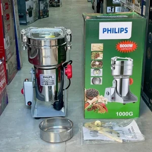 آسیاب صنعتی فیلیپس مدل PH-2025 ظرفیت ۱۰۰۰ گرم قدرت ۸۰۰۰ وات تیغه طلایی